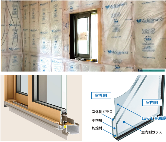 断熱材・外部建具概念図